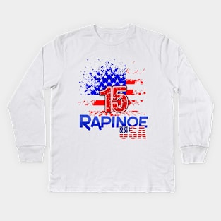 Megan Rapinoe woman soccer rules the world jersey 2019 Kids Long Sleeve T-Shirt